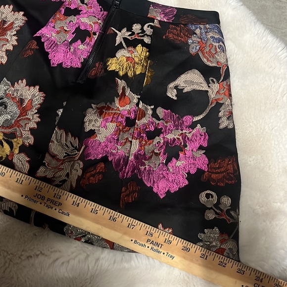 Alice + Olivia Brocade Metallic Floral Fit & Flare Skirt 🌵2 - Picture 14 of 15